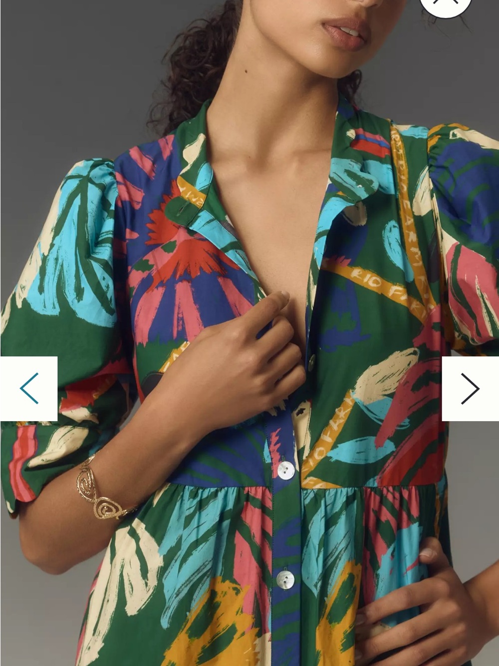 FARM Rio Vibrant Tropical Print Maxi Dress in Green, Blue, Pink and Yellow - Picture 2 of 5